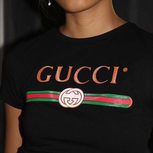 GG- Black Gucci Croptop